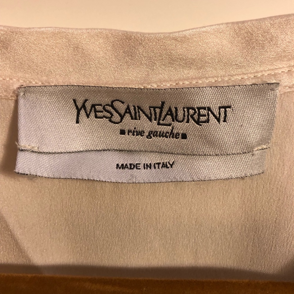 100% Authentic YSL silk cream tank blouse